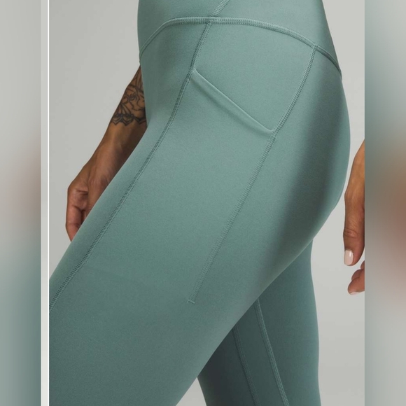 LULULEMON ALIGN HIGH RISE PANT WITH POCKET 28" IN TIDEWATER TEAL - Picture 4 of 16